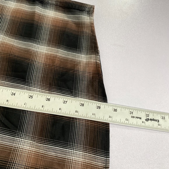 Dixxon Shirt Mens Medium Black Brown Louisville Bamboo Blend Button Up Plaid - Picture 7 of 8